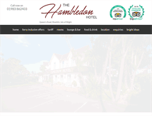 Tablet Screenshot of hambledon-hotel.co.uk